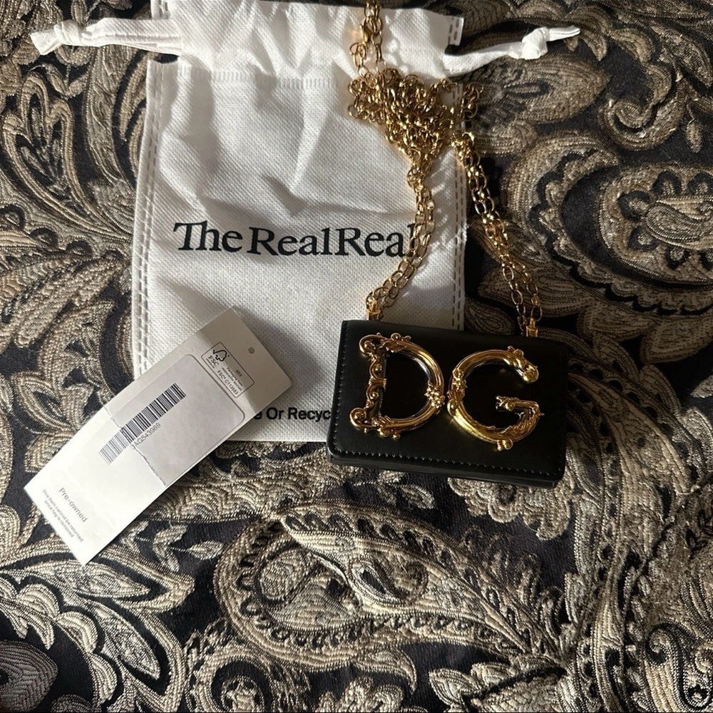 Dolce & Gabbana Black and Gold Crossbody Bag